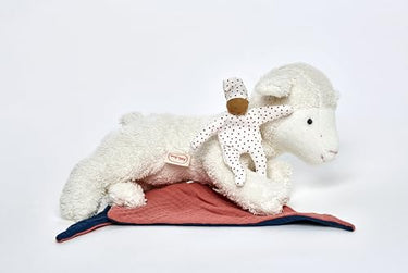 Käthe Kruse Luise Lamb Lying Down – Soft cuddly toy made of cotton terry cloth, Oeko-TEX 100 certified, with mini doll, for children from 0 months on sale